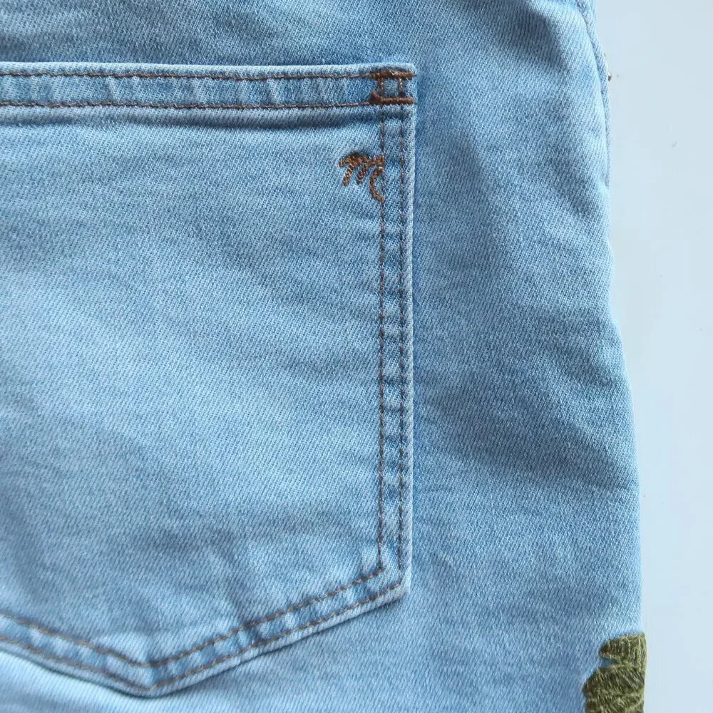 Madewell Sun Embroidered Edition Raw Edge High Rise Denim Shorts Taylor Swift 27 - Picture 14 of 16